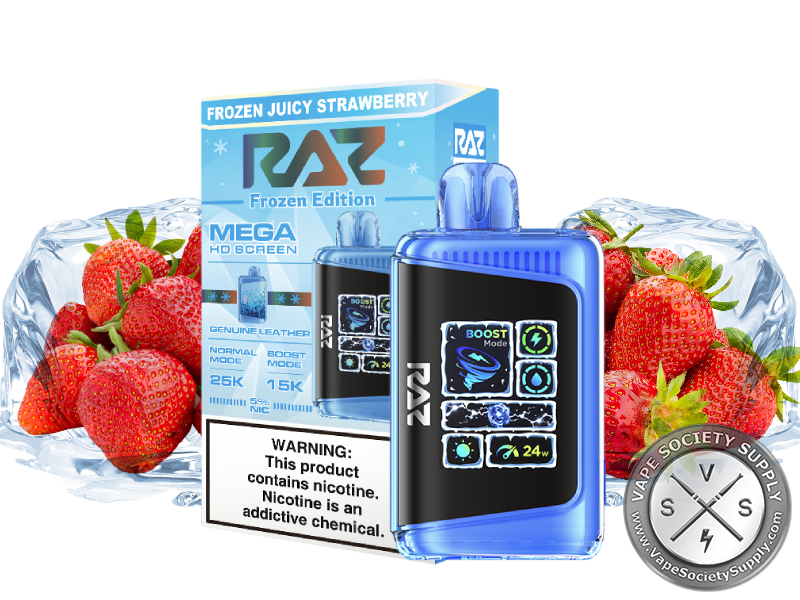 RAZ DC25000 Disposable Vape _ 25k Puffs Frozen Juicy Strawberry