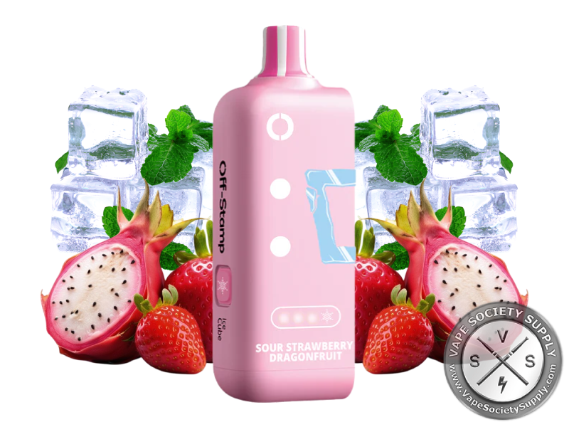 Off Stamp X-Cube Disposable Pod _ 25K Puffs Sour Strawberry Dragonfruit Ice