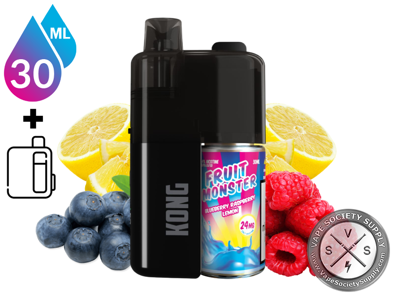 Kong by Zilla x Fruit Monster Salt 30ml – 50K Puff Disposable Blueberry Raspberry Lemon