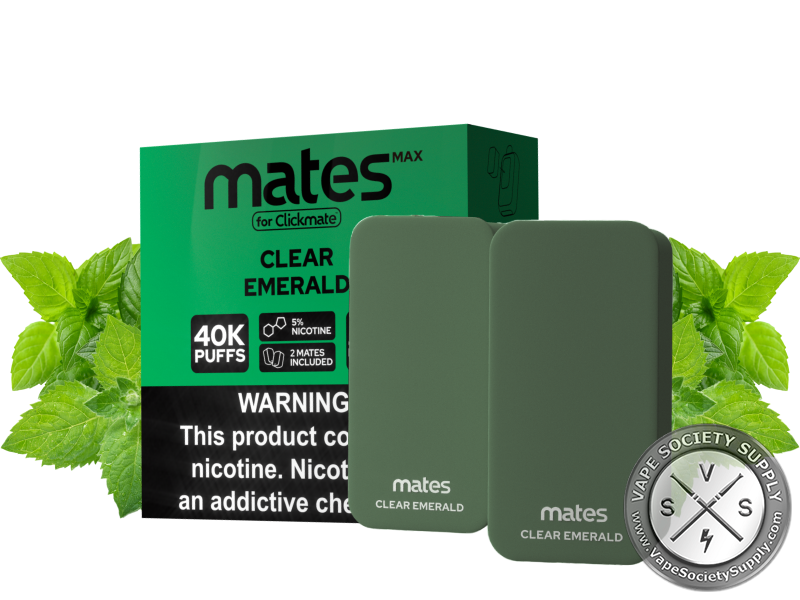 7 Daze Clickmate MAX Mates _ 40K Puffs Clear Emerald