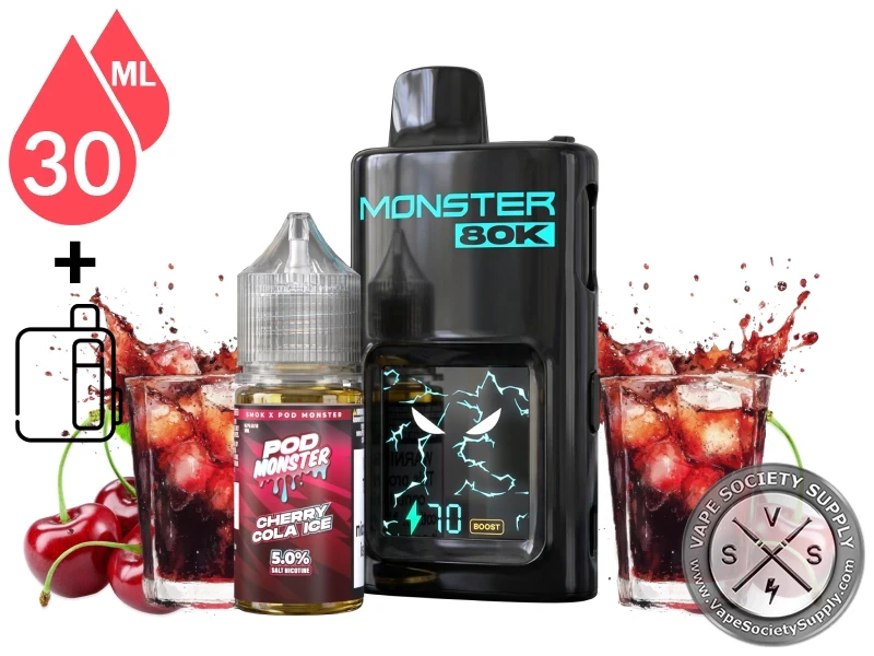 Pod Monster x SMOK 80K Refillable Disposable Cherry Cola Ice