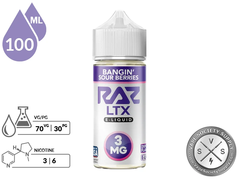 Bangin Sour Berries | Pod Juice x RAZ LTX E-Liquid