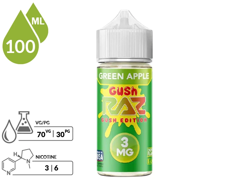 Green Apple Gush | Pod Juice x RAZ Gush E-Liquid