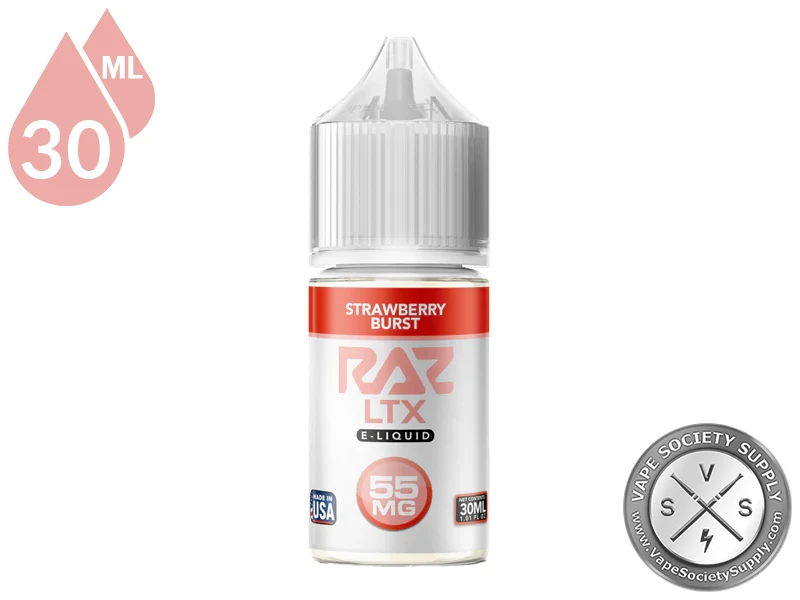 Strawberry Burst Pod Juice x RAZ LTX Salt