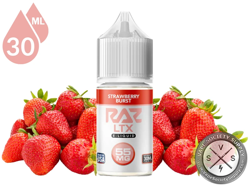 Strawberry Burst Pod Juice x RAZ LTX Salt