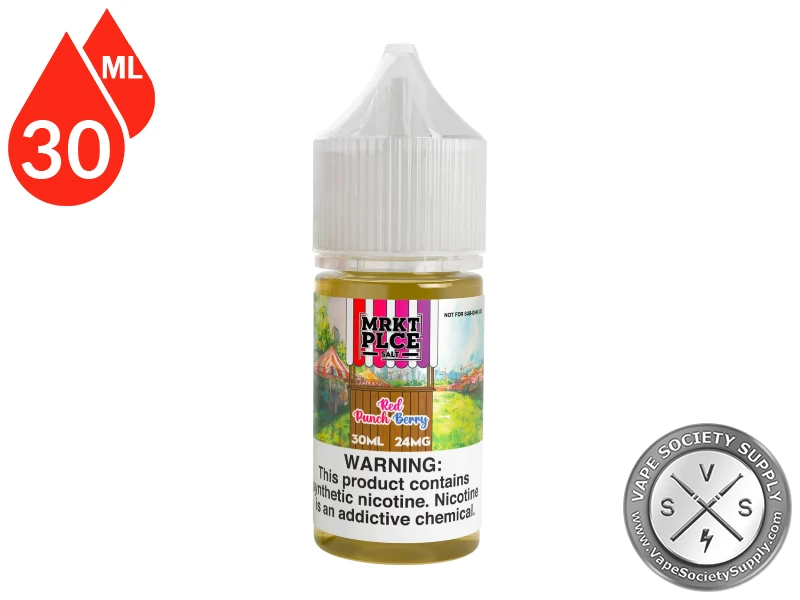 Red Punchberry THE STND by MRKT PLCE SALT 30ml nicotine salt bottle.