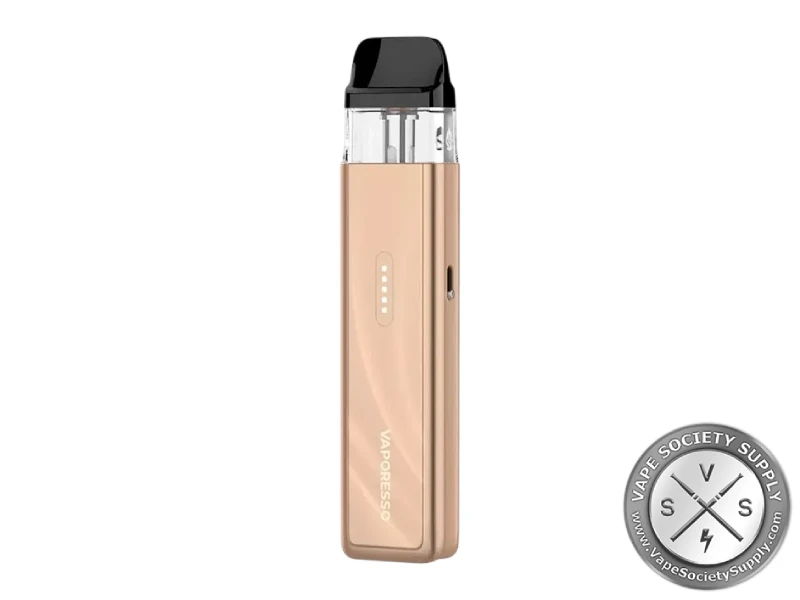 Vaporesso XROS 6 MINI Pod System in Brown with 1600mAh battery and XROS pod compatibility.