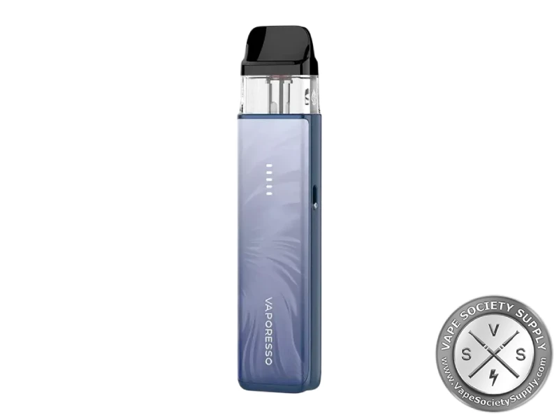 Vaporesso XROS 6 MINI Pod System in Plume Blue with 1600mAh battery and XROS pod compatibility.