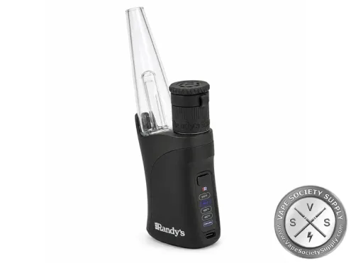Randy's Grip Plus concentrate vaporizer with glass mouthpiece and temperature controls