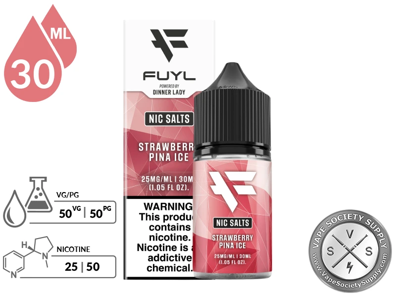 Strawberry Pina Ice FUYL By Dinner Lady Salt