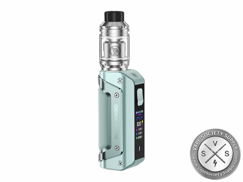 GeekVape Aegis Solo 3 Built-In Battery Starter Kit in Green with 3000mAh battery and Z Tank.