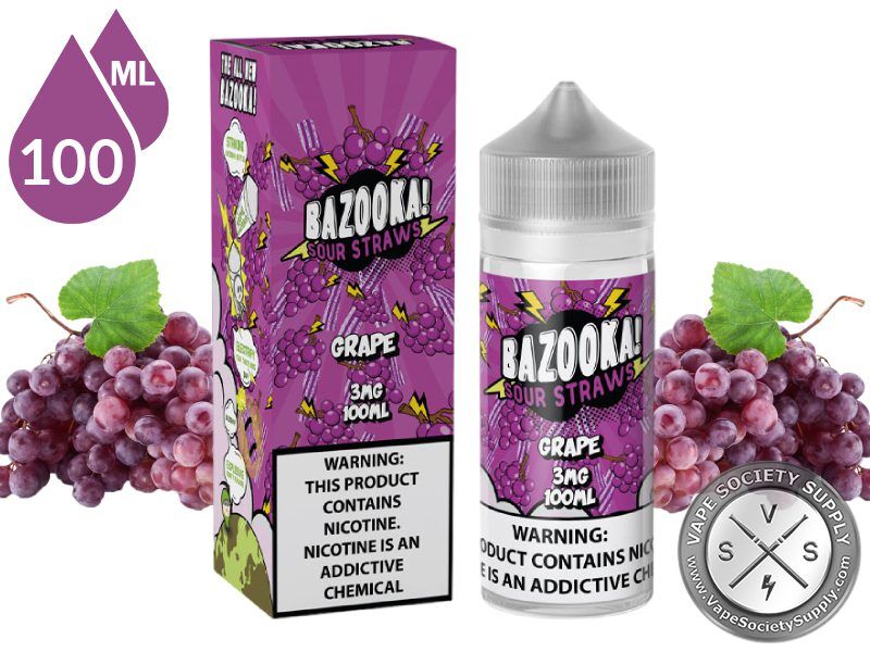Grape BAZOOKA SOUR STRAWS TFN