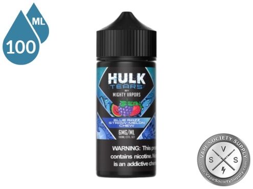 Blue Razz Straw Melon Chew – Hulk Tears bottle
