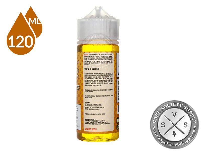Cookie Butter LOADED 120ml bottle, side view