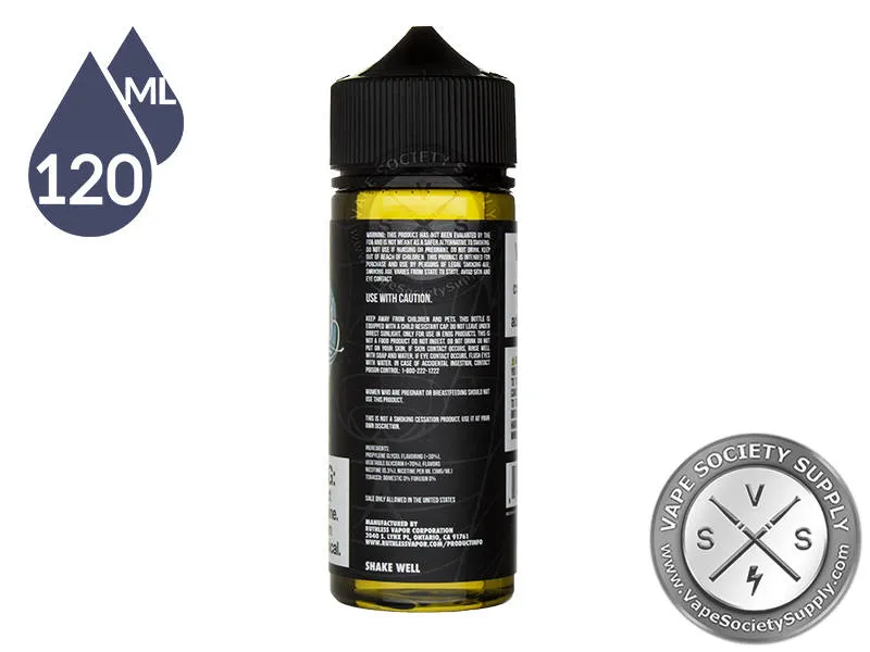 Skir Skirrr On Ice Ruthless Vapor 120ml bottle, side view