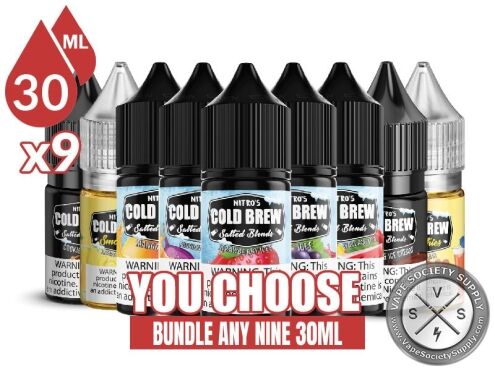 Nitro's Cold Brew Salted Blends Bundle 9 30ml (270ml)