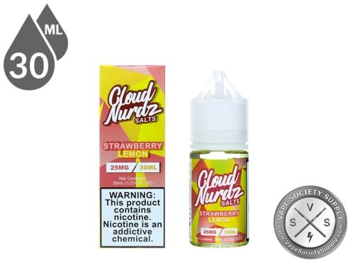 Cloud Nurdz Salts 30ml Strawberry Lemon E Juice