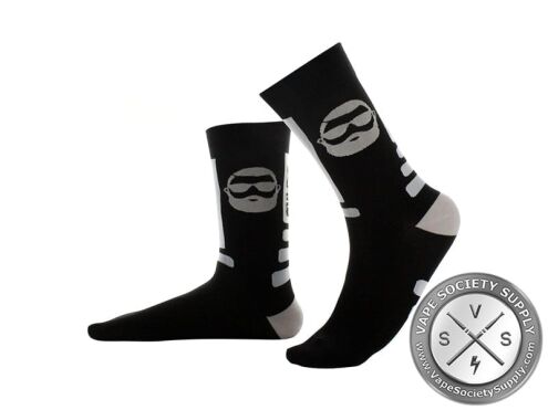 Beard Vape Co Mid Socks black white beard