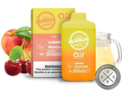 AIR x VAPETASIA DISPOSABLE 6000 PUFF Cherry Peachade
