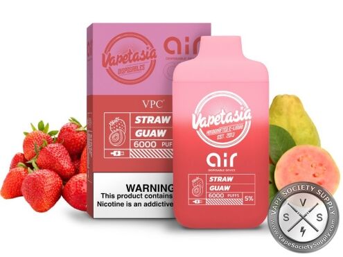 AIR x VAPETASIA DISPOSABLE 6000 PUFF Straw Guaw