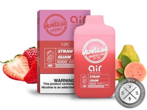 AIR x VAPETASIA DISPOSABLE 6000 PUFF Straw Guaw