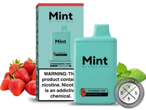 MINT VAPOR COMPANY Disposable 6500 Puffs Strawberry mint