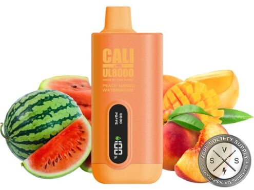 Cali UL8000 Disposable Peach Mango Watermelon