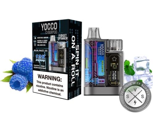 Yocco Cyberpod 12000 Puff Disposable Blue Razz ICe