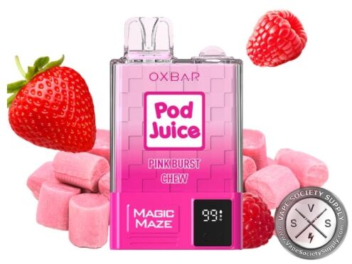 Pod Juice x OXBAR Magic Maze Disposable 10000 Puffs Pinkburst Chew