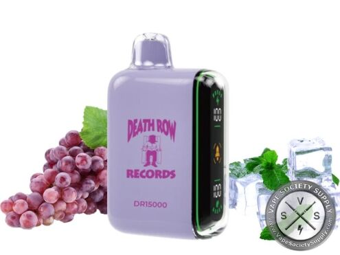 Death Row Records DR 15000 Puffs Disposable Grape ICe
