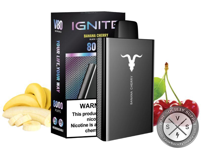 IGNITE V80 Disposable 8000 Puffs Banana Cherry