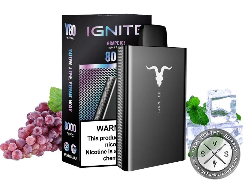 IGNITE V80 Disposable 8000 Puffs Grape Ice