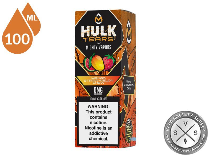 Mango Straw-Melon Chew HULK TEARS by MIGHTY VAPORS box