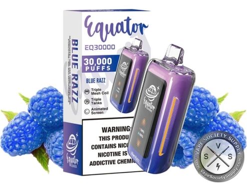 Equator EQ30000 Puffs Disposable Blue Razz