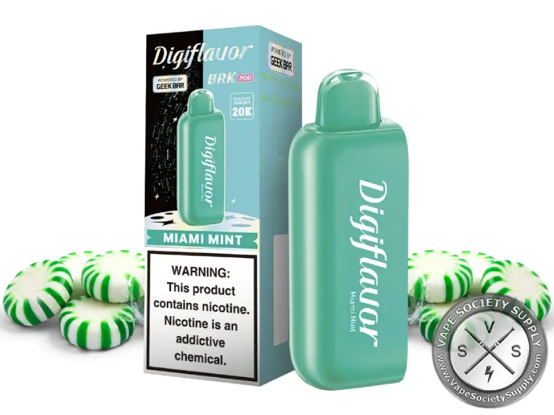 Geek Bar Digiflavor BRK 20000 Disposable Pods Miami Mint
