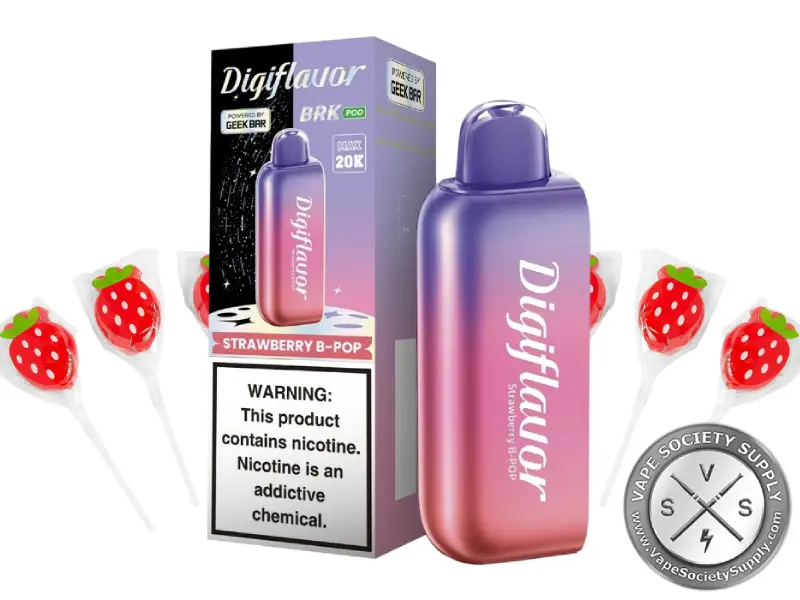 Geek Bar Digiflavor BRK 20000 Disposable Pods Strawberry B-pop