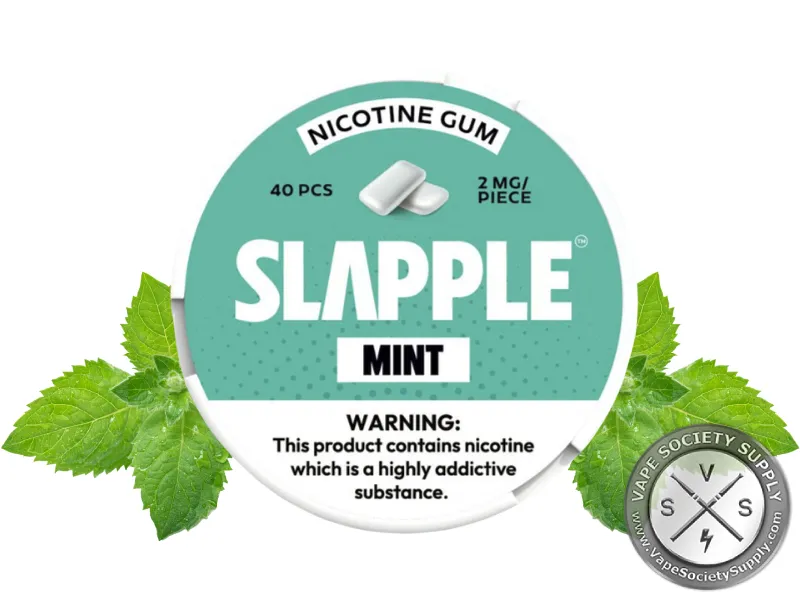 Slapple Nicotine Gum - 40 Pieces Per Can Mint