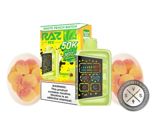 RAZ RX Batch Edition Disposable _ 50k Puffs white peach BAtch