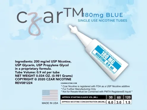 Czar Nicotine Tube 180 MG Blue