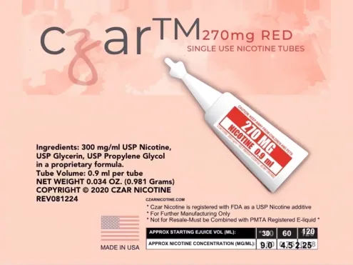 Czar Nicotine Tube 270 MG Red