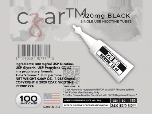Czar Nicotine Tube 720 MG Black