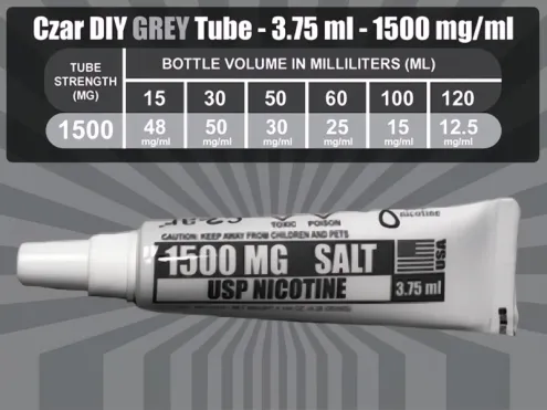czar-salt-nicotine-tubes 1500 MG Grey