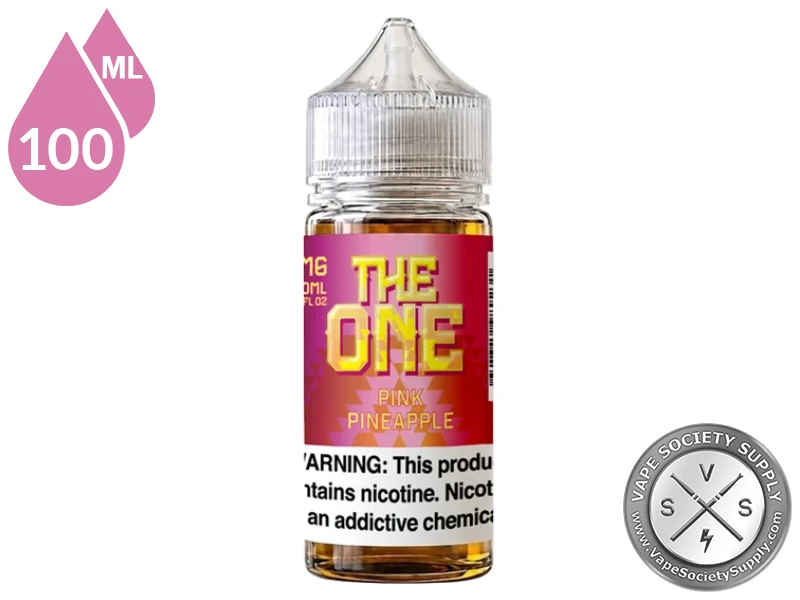 Pink Pineapple THE ONE 100ml bottle with its 70VG/30PG ratio icon