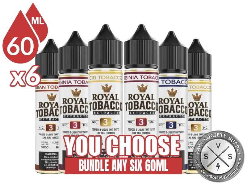 Royal Tobacco E-Juice Bundle 6x60ml (360ml)