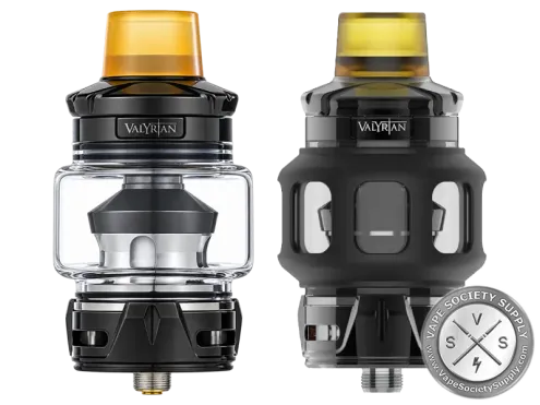 Uwell VALYRIAN IV 8.5mL Tank Glossy Black with silicone protector