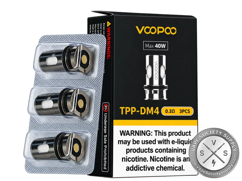 VOOPOO TPP-DM4 0.3 Ohm Replacement Coils 3-Pack