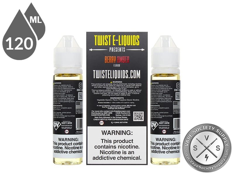 Twist 120ml Berry Amber EJuice