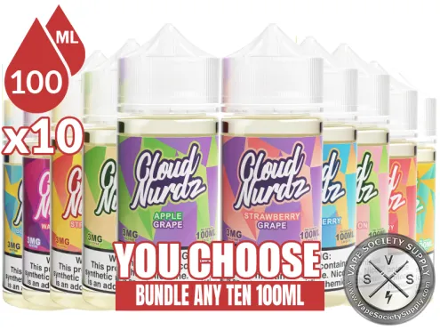 Cloud Nurdz E-Juice Bundle 10 100ml (1000ml)