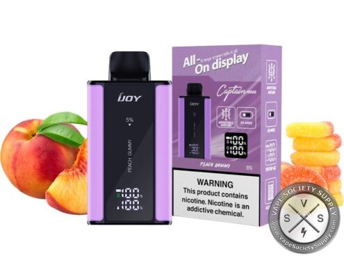 iJoy Captain Disposable 10000 Puffs Peach gummy