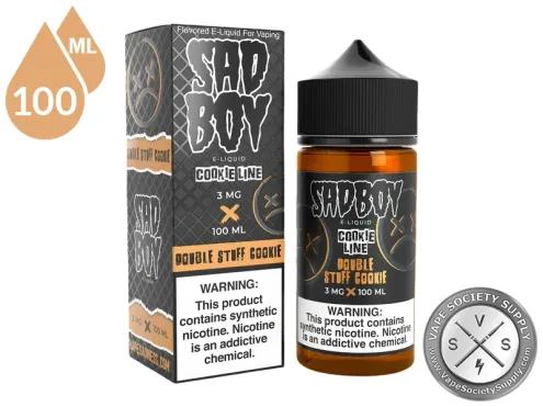 Double Stuff Cookie SADBOY Cookie Line bottle with retail packaging.